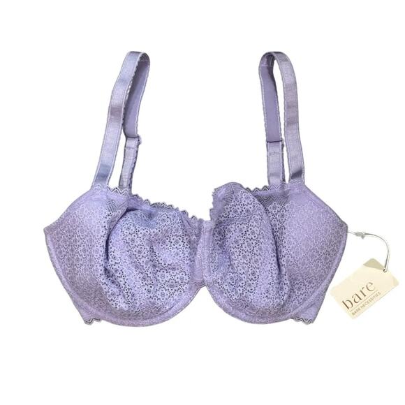 Bare The Push-Up Without Padding Bra 30G Lavender NWT - Picture 2 of 6